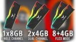 Single Channel (8GB) vs Dual Channel (2x4GB) vs Flex Mode (8GB + 4GB) com RYZEN 5 1600 e RX 580