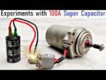 Executar motor DC de partida de 12v 100 amp com super capacitor de 500F corrente ultra-alta – tampa verde de 2,7v