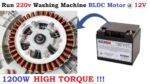 Motor 220V 6 Amp Brushless DC funciona com apenas 12v DC – 1200 Watt BLDC Motor de Máquina de Lavar de Alto Torque