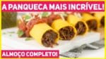 UMA PANQUECA COMO VOCÊ NUNCA VIU! Panqueca com massa levinha e colorida recheada de Pernil | RM 475
