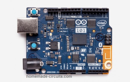 Tipos de placas Arduino com especificações 8 3) Arduino 101 / Genuíno 101