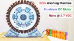 Executar motor DC sem escova de 220V, 1000w (da máquina de lavar) a 3,7v DC – Ideia incrível DIY