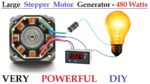 Gerador de Dínamo Elétrico de 480 Watts de Grande Motor de Passo a Baixa RPM |  Parte 1
