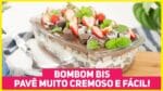 O PAVÊ MAIS FÁCIL E MAIS GOSTOSO DO MUNDO! PAVÊ DE BIS COM DOIS CREMES | Receitas de Minuto 498