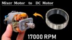 17000 RPM – Faça um motor DC de alta velocidade a partir de um motor misturador de 220 V AC DIY