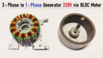 Nova invenção!  Faça o gerador de 220V AC 1 fase do motor DC sem escova (BLDC 3 fases)