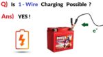 Podemos carregar uma bateria de 12V com apenas um fio?