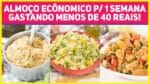 ALMOÇO PARA 1 SEMANA POR MENOS DE 40 REAIS! Rende 5 Refeições! Frango à Caçadora + Acompanhamentos