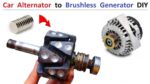 Alternador de carro 12V para gerador sem escovas autoexcitado – ideia incrível faça você mesmo