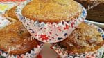 BOLO DE FRUTAS CRISTALIZADAS COM AMEIXA EM FORMINHAS DE CUPCAKE E VENDA MUITO.