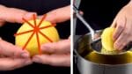 Corte este padrão de estrela na batata e frite