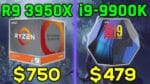 Ryzen 9 3950X versus i9-9900K com RTX 2080 (7 jogos + Cinebench R20 + Blender)