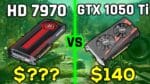 AMD Radeon HD 7970 versus GTX 1050 Ti, RX 570 e GTX 1650 SUPER (8 jogos + consumo de energia)
