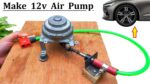 Faça uma bomba de pneu de compressor de ar de motor 12v DC – inflador de pneus DIY