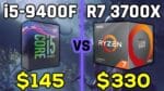 i5-9400F versus Ryzen 7 3700X (6 Jogos, Liquidificador, Cinebench, Consumo de energia)