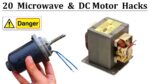 Incríveis 20 macetes com transformador de microondas e motor dc (motar) DIY