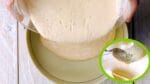 O interior deste cheesecake dourado reserva uma surpresa