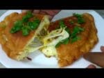 Como fazer salgado pastelão frito de frango com queijo
