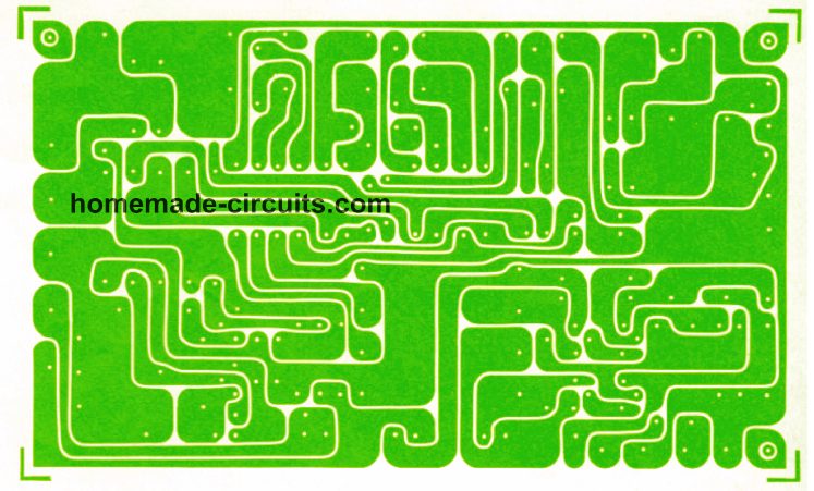 Circuito amplificador estéreo de 5 watts com controles de graves e agudos 6 Design de PCB para a placa de controle de graves e agudos