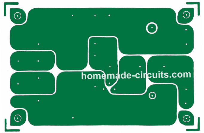 Circuito amplificador estéreo de 5 watts com controles de graves e agudos 20 Design de PCB e Layout de Componentes para a Fonte de Alimentação