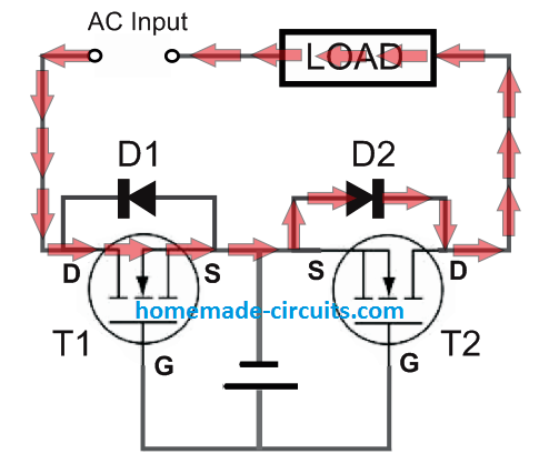 Circuito de relé de estado sólido (SSR) usando MOSFETs 4 Como funciona