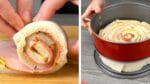 25 fatias de pão de forma se transformam em um sanduíche gigante em formato de caracol