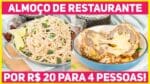ALMOÇO DE RESTAURANTE POR SÓ 20 REAIS PARA 4 PESSOAS! Polpetone + Macarrão | Receitas de Minuto 556