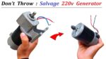 Gerador de 220v de resgate do motor DC de engrenagem danificado – não jogue fora