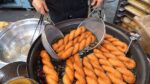 35cm 왕꽈배기, 왕호떡 / Donuts coreanos gigantes, panqueca doce – comida de rua coreana