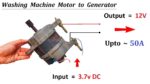 Faça gerador de 12 v 690 w do motor da máquina de lavar 220 v (motor universal)