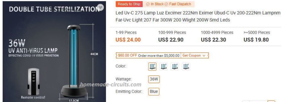 Usando câmaras de luz UV-C para desinfetar humanos do coronavírus 2 Que tipo de lâmpada produzirá luz UVC distante?