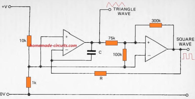 10 circuitos de gerador de função útil bem explicados 21 5) Utilização de amplificadores de operações LF353