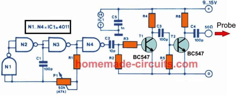 Circuitos injetores de sinal para solução rápida de problemas de todos os equipamentos de áudio 6 Como funciona o circuito