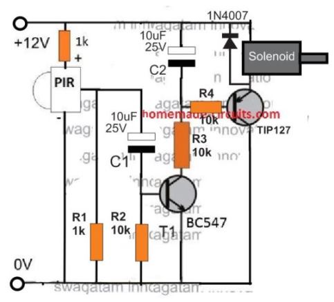 Circuito dispensador de desinfetante para as mãos transistorizado