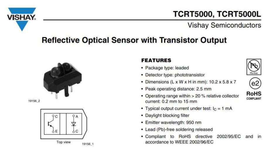 Sensor Refletivo Infravermelho TCRT5000