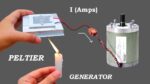 12V DC Peltier como Gerador Elétrico para Motor DC – Medição de Corrente, Tensão e Potência