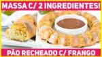 O PÃO RECHEADO MAIS FÁCIL DO MUNDO SÓ COM 2 INGREDIENTES NA MASSA! Receitas de Minuto 578