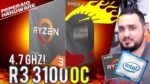 Ryzen 3 3100 Overclock 4.7 Ghz – 37 Testes vs 3100 Stock, 3300x, 3600, 1600 AF, 9400F – Games/Render