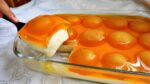 SOBREMESA GELADA DE PÊSSEGO NA TRAVESSA | GELADO DE PÊSSEGO
