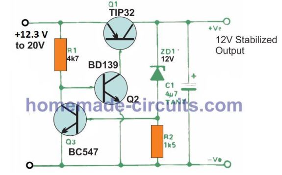 Circuitos reguladores de baixa queda de 5V, 12V usando transistores 4 Projetando um regulador de baixa queda de 12 V