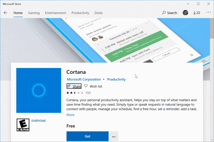 desinstale ou reinstale a Cortana no Windows 10 pic5