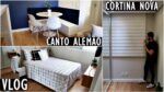 INSTALAÇÃO DO CANTO ALEMÃO NA SALA DE JANTAR + CORTINAS NOVAS NO APÊ