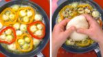 Pizza na panela com pimentão e cebola