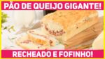 Como Fazer PÃO DE QUEIJO RECHEADO GIGANTE! Muito fácil e rápido de fazer | Receitas de Minuto 601