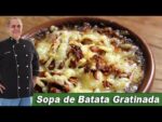 Sopa de Batata Gratinada com Bacon do Chef Taico