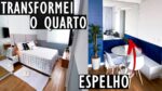 TRANSFORMEI O QUARTO + VIERAM INSTALAR O ESPELHO DA SALA DE JANTAR | VLOG