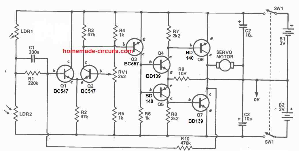 Outro Circuito Seguidor de Linha Branca (Controle de Direção)