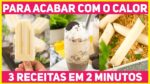 3 RECEITAS RÁPIDAS para te salvar no CALOR! Sorvete caseiro, Geladinho e Frappuccino (Milkshake)