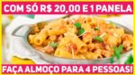 ALMOÇO SÓ 20 REAIS! Macarrão Cremoso com Linguiça INCRÍVEL | Receitas de Minuto 612