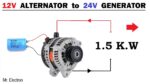 Alternador de carro de 12 V para 24 Volts 64 A – Alternador Toyota de 1500 W